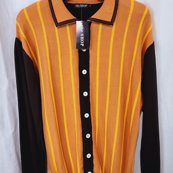 NEW Ska & Soul Yardi Cardi Button through Mod Polo, size Large - Picture 2 of 6